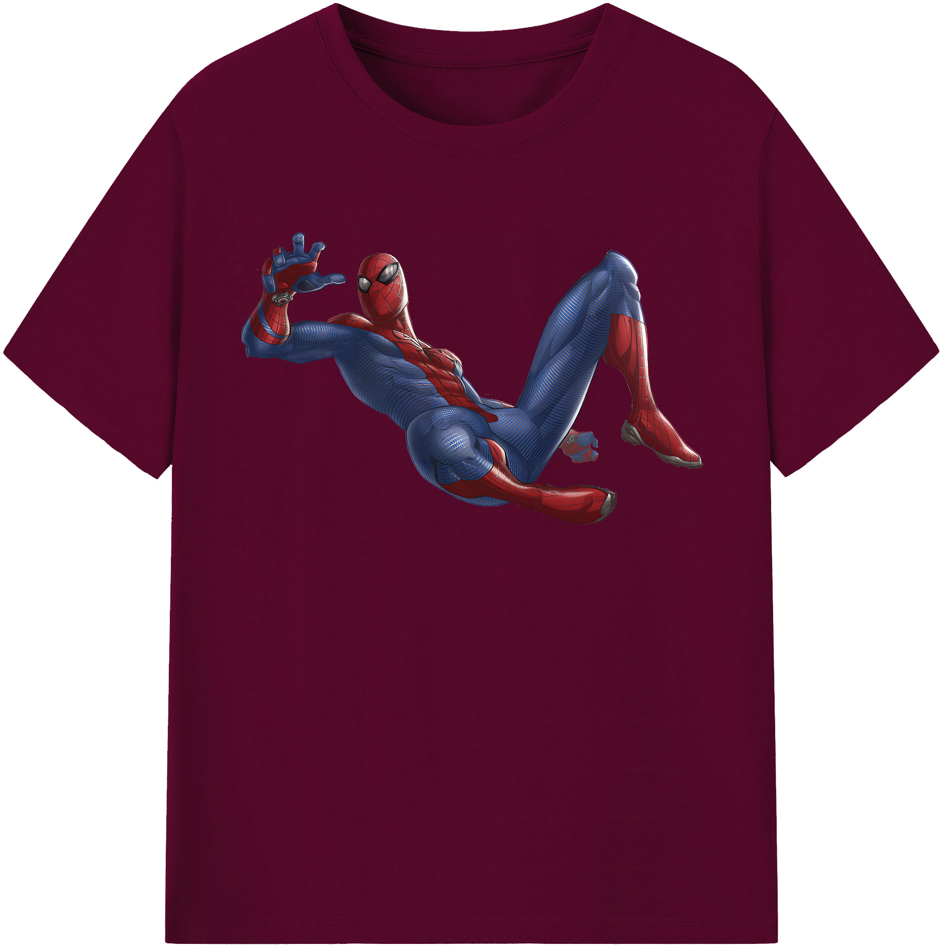 （画像用） Spider Man スパイダーマン レディースカジュアルプリントTシャツ（綿100％）